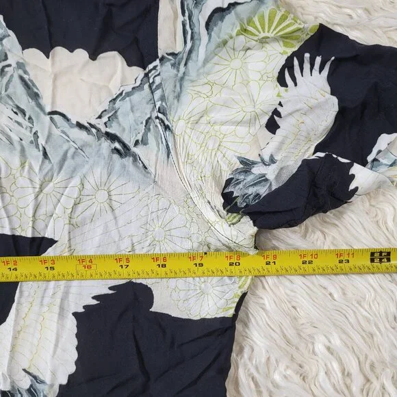 ALLSAINTS Soaring Short Sleeve Shirt Nature Praint | Size Large - Picture 10 of 15